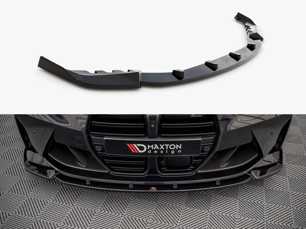 Maxton Design V.3 front splitter for BMW M4 G82 and G82 facelift, enhancing car's sporty body styling.