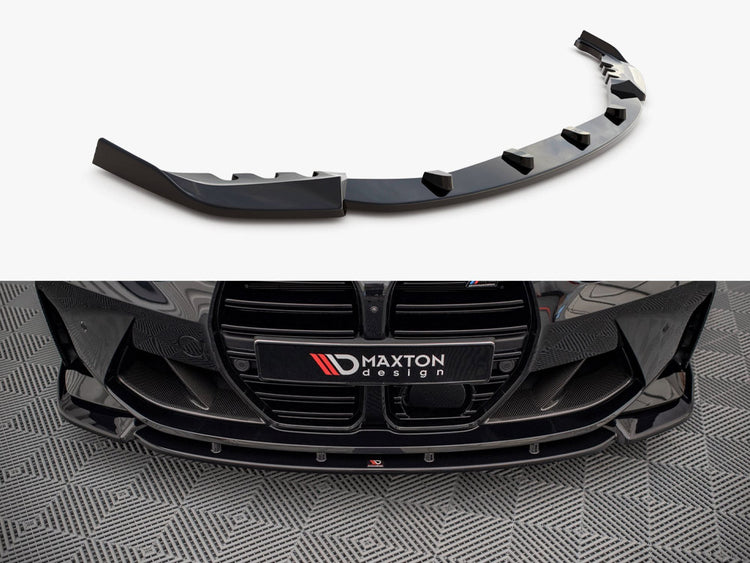 Maxton Design V.3 front splitter for BMW M4 G82 and G82 facelift, enhancing car's sporty body styling.