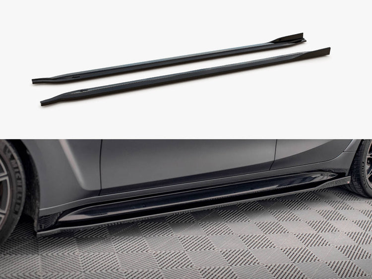 Maxton Design BMW M3 G80 full body kit with sporty front bumper, side skirts, and rear diffuser visible on a sedan.