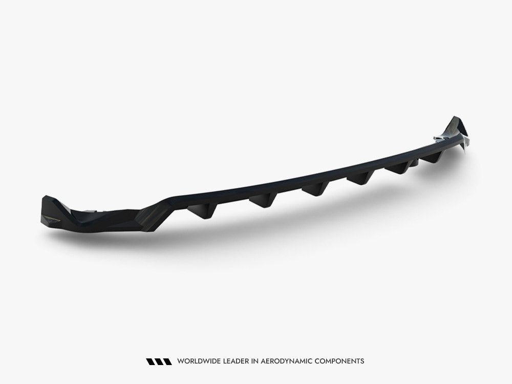 Maxton Design MG 3 Mk1 rear splitter with vertical bars, automotive body styling part in black with mounting details visible