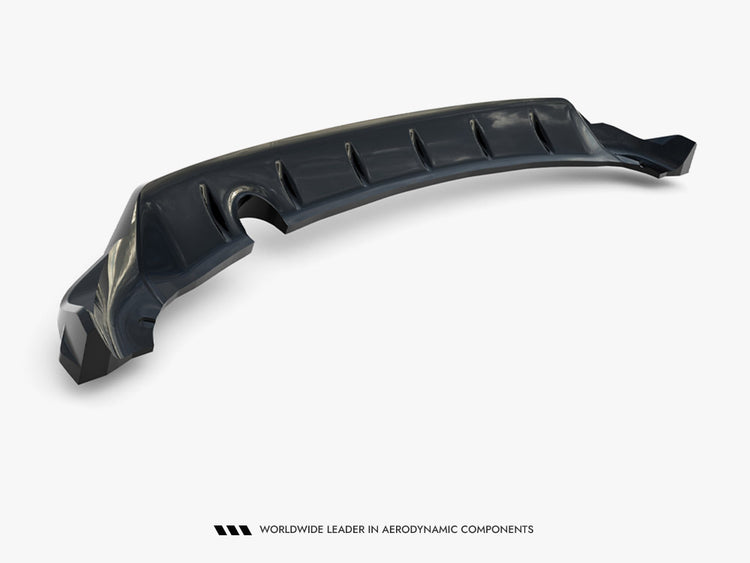 Maxton Design MG 3 Mk1 rear splitter with vertical bars, automotive body styling part for enhanced aerodynamics and sporty look.