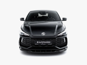Maxton Design Front Splitter V.1 MG 3 Mk1 body and styling part in black with aerodynamic design for MG 3 Mk1.