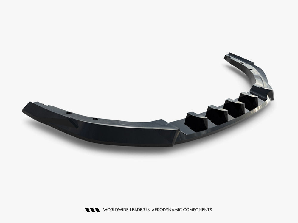 Maxton Design Front Splitter V.2 MG 3 Mk1 body and styling part, black aerodynamic front splitter for MG 3 Mk1 car