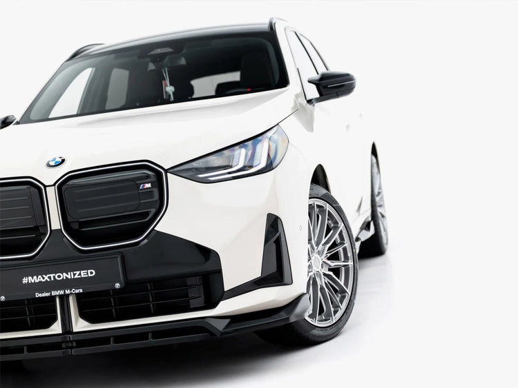 Full body kit for BMW X3 M50 G45 by MAXTON® DESIGN, showing front bumper, side skirts, and rear diffuser on a white vehicle.