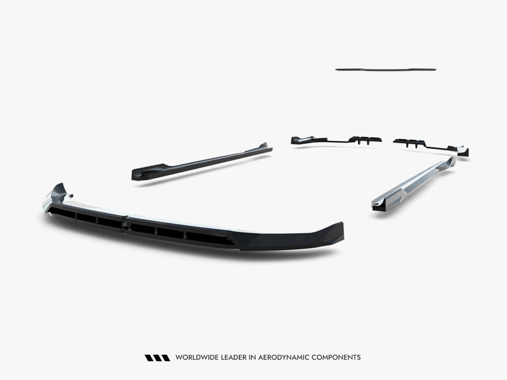Maxton Design BMW X3 M50 G45 full body kit, including front and rear bumper, side skirts, and diffuser, in a sleek design.