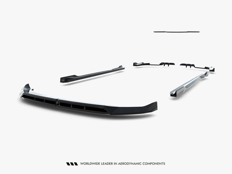 Maxton Design BMW X3 M50 G45 full body kit, including front and rear bumper, side skirts, and diffuser, in a sleek design.
