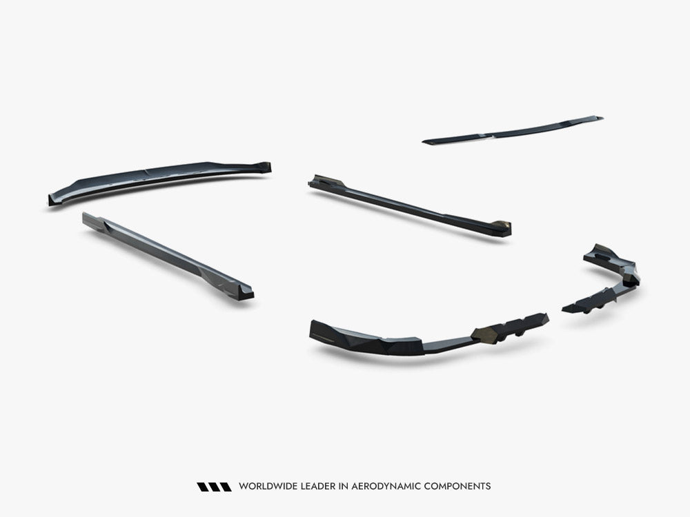 Maxton Design BMW X3 M50 G45 full body kit, including front and rear bumper modifications and side skirts, in black.
