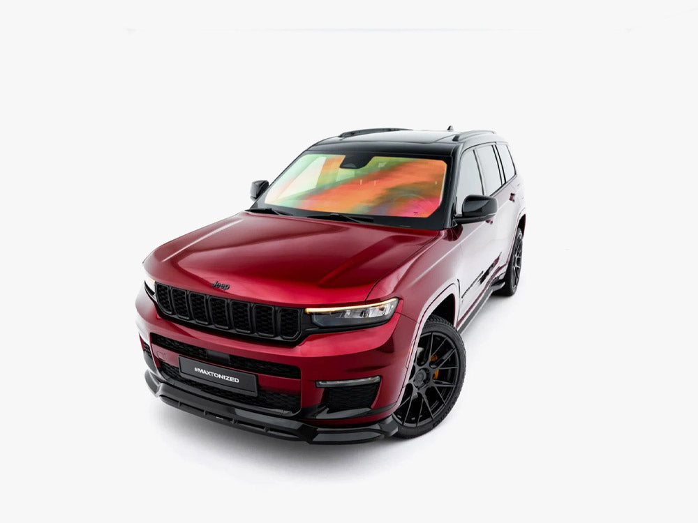 Maxton Design full body kit for Jeep Grand Cherokee L Mk5, showing front and side view of the aerodynamic exterior enhancements.