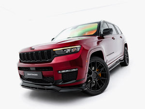 Maxton Design Jeep Grand Cherokee L Mk5 full body kit, including front and rear bumpers, side skirts, and aerodynamic enhancements.