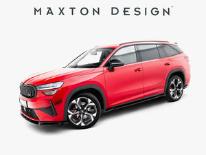 Maxton Design Skoda Kodiaq RS Mk2 full body kit including front and rear bumpers and side skirts, in black.