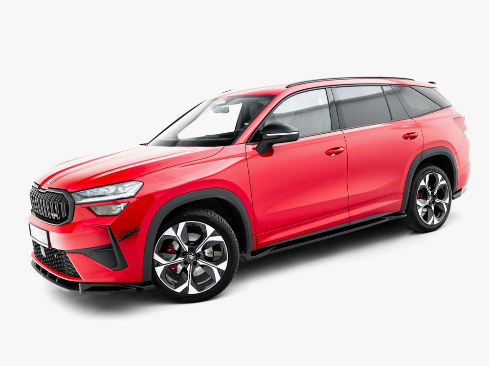 Maxton Design Skoda Kodiaq RS Mk2 full body kit in black, including front and rear bumpers, side skirts, and aerodynamic enhancements.