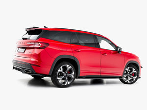 Maxton Design Skoda Kodiaq RS Mk2 full body kit including front bumper, side skirts, and rear diffuser, in black finish.