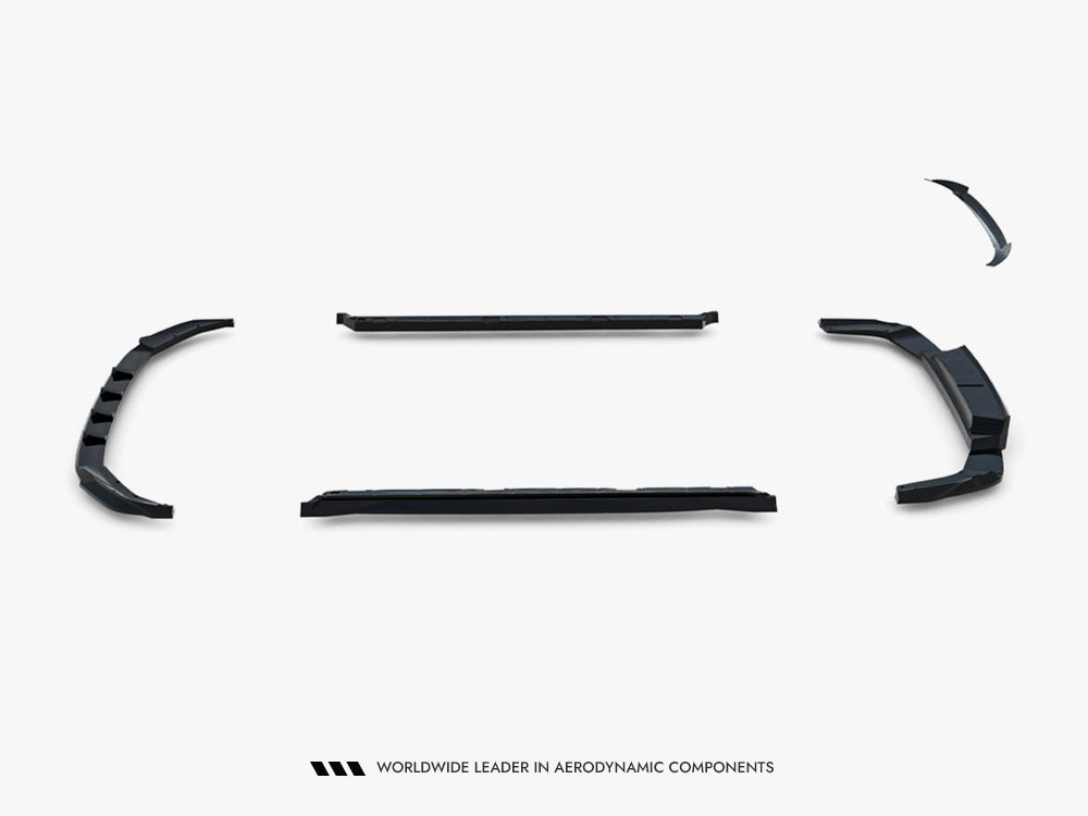 Maxton Design Skoda Kodiaq RS Mk2 full body kit, including front bumper, side skirts, and rear diffuser, in black finish.