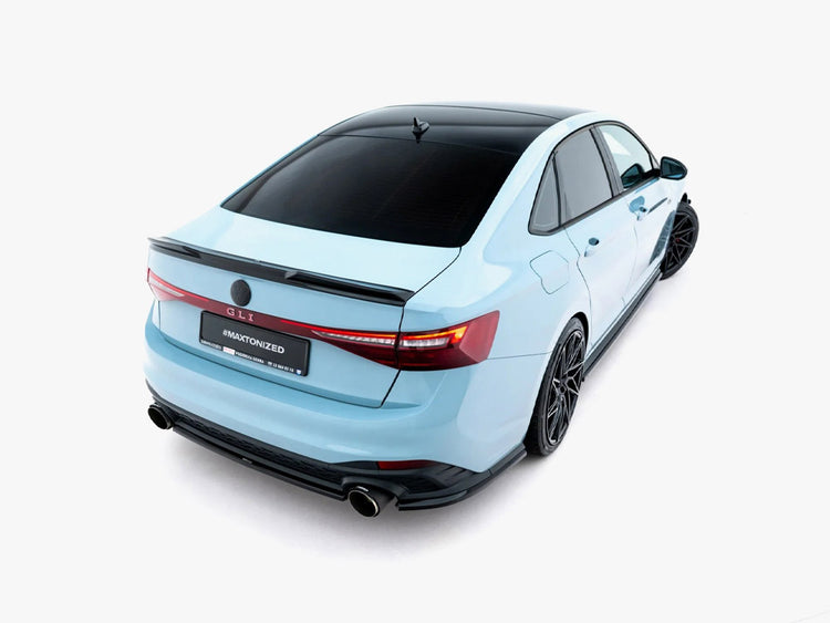 Maxton Design CAP 3D Volkswagen Jetta GLI Mk7 Facelift spoiler for body and styling, shown on a car with close-up view.