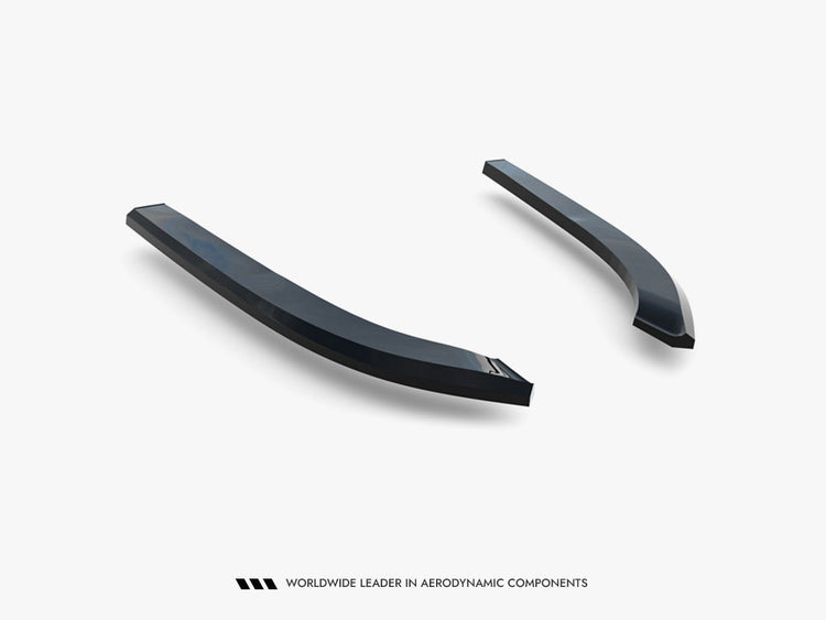 Maxton Design rear side splitters for Volkswagen Jetta GLI Mk7 Facelift, black body styling accessories on car side.