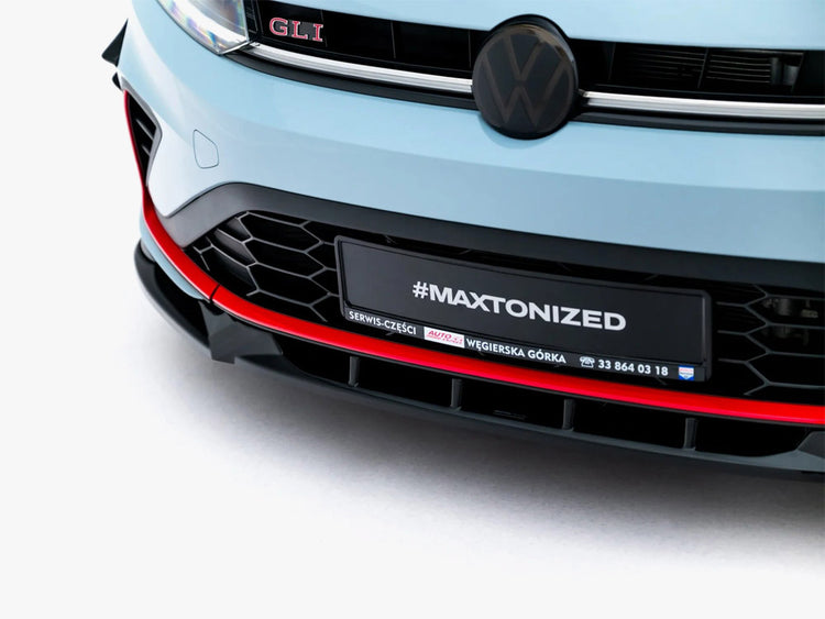 Maxton Design full body kit for Volkswagen Jetta GLI Mk7 Facelift, showing front and side view of the aerodynamic car enhancements