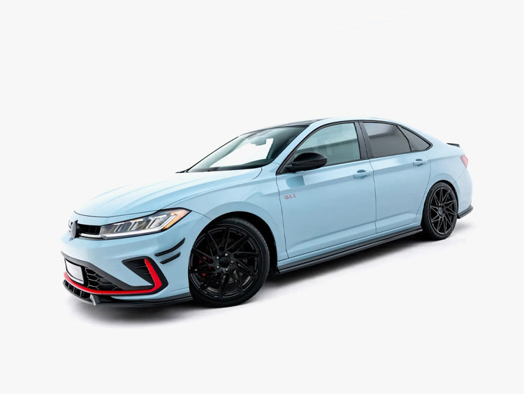 Maxton Design full body kit for Volkswagen Jetta GLI Mk7 Facelift, including front bumper, side skirts, and rear diffuser.