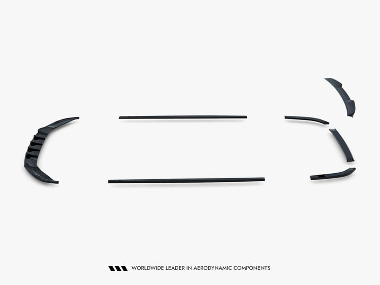 Maxton Design full body kit for Volkswagen Jetta GLI Mk7 facelift, includes front and rear bumper and side skirts, in black.