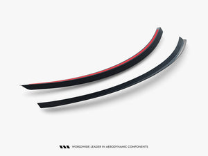 Maxton Design Spoiler Cap V.2 for Tesla Model S Mk1, black aerodynamic exterior accessory, enhances vehicle's sporty look.