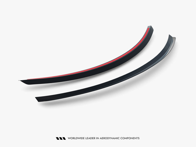 Maxton Design Spoiler Cap V.2 for Tesla Model S Mk1, black aerodynamic exterior accessory, enhances vehicle's sporty look.
