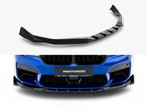 Maxton Design BMW M5 F90 Facelift front splitter in black, part of the body and styling accessories for enhanced aerodynamics.