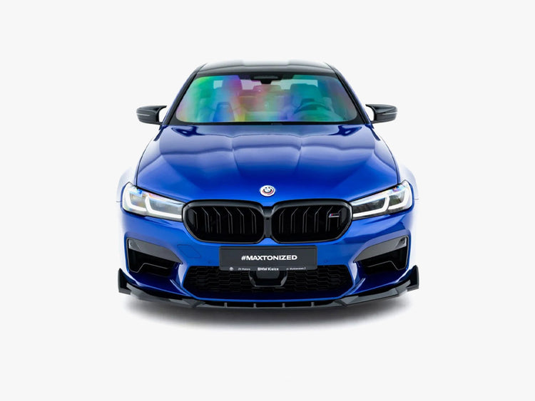 Maxton Design front splitter V.4 for BMW M5 F90 facelift, made of high-quality body and styling components.