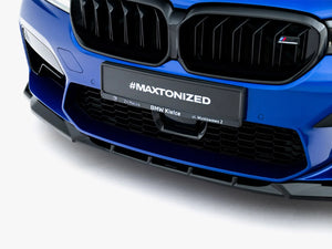 Maxton Design BMW M5 F90 Facelift front splitter from the Body & Styling collection, showcasing aerodynamic enhancement and carbon fiber details.