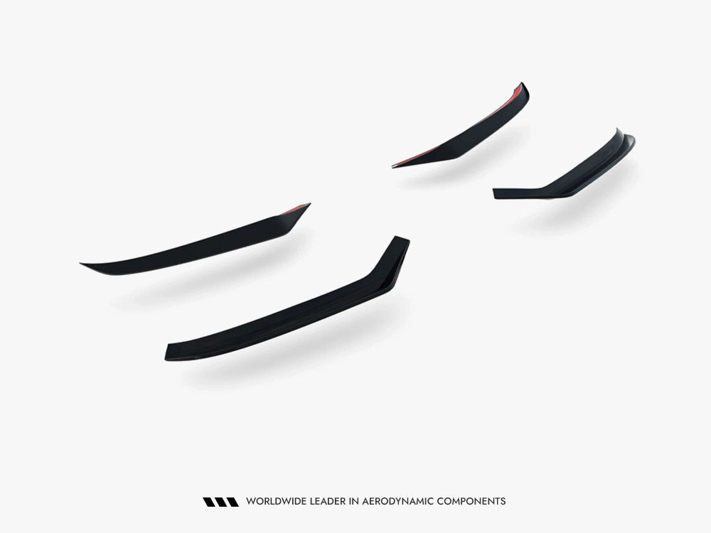 Maxton Design Volkswagen Transporter T7 and Ford Transit Custom Mk2 spoiler cap, black plastic exterior accessory.