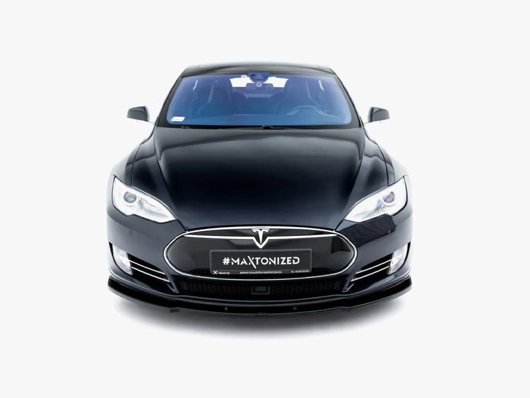 Maxton Design full body kit set for Tesla Model S Mk1, including front and rear bumpers, side skirts, and aerodynamic enhancements