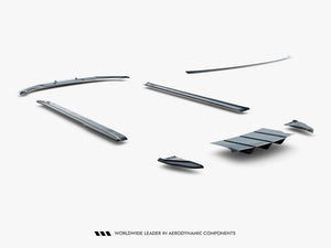 Maxton Design full body kit set for Tesla Model S Mk1, includes front and rear bumper and side skirts, in a sleek black finish.
