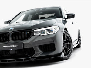Maxton Design BMW M5 F90 full body kit set including front and rear bumpers, side skirts, and aerodynamic enhancements.