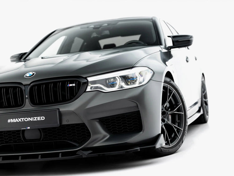 Maxton Design BMW M5 F90 full body kit set including front and rear bumpers, side skirts, and aerodynamic enhancements.