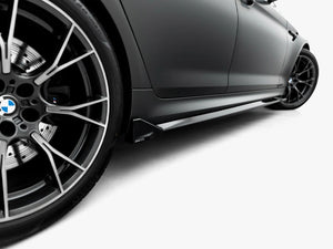 Full body kit set for BMW M5 F90 by MAXTON® DESIGN, including front and rear bumper, side skirts, and aerodynamic components.