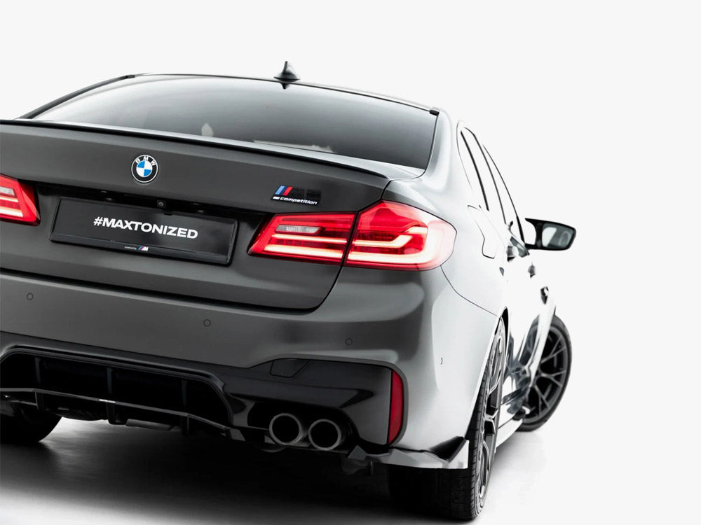 Full body kit set for BMW M5 F90 by MAXTON® DESIGN, includes front and rear bumper, side skirts, and aerodynamic enhancements.