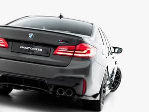 Full body kit set for BMW M5 F90 by MAXTON® DESIGN, includes front and rear bumper, side skirts, and aerodynamic enhancements.