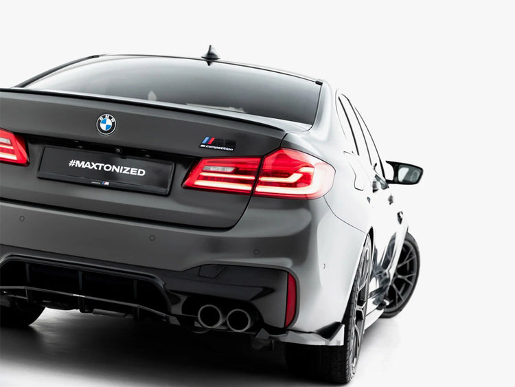 Full body kit set for BMW M5 F90 by MAXTON® DESIGN, includes front and rear bumper, side skirts, and aerodynamic enhancements.