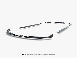 Maxton Design BMW M5 F90 full body kit set including front bumper, side skirts, and rear diffuser, designed for enhanced aerodynamics.