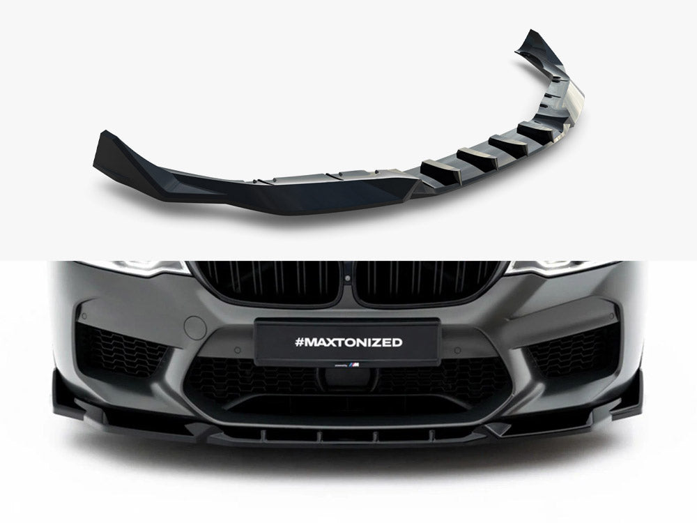 Maxton Design BMW M5 F90 full body kit set, including front and rear bumpers and side skirts, in black with aerodynamic styling.