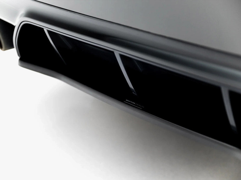 Maxton Design BMW M5 F90 full body kit set, including front bumper, side skirts, and rear diffuser, on a sleek car.