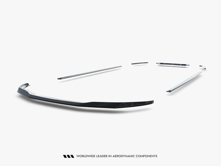 Maxton Design BMW M5 F90 full body kit set including front bumper, side skirts, and rear diffuser, black aerodynamic car accessories