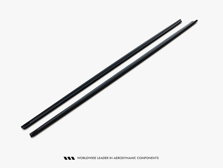Maxton Design BMW M5 F90 full body kit set, including front bumper, side skirts, and rear diffuser, in black finish.