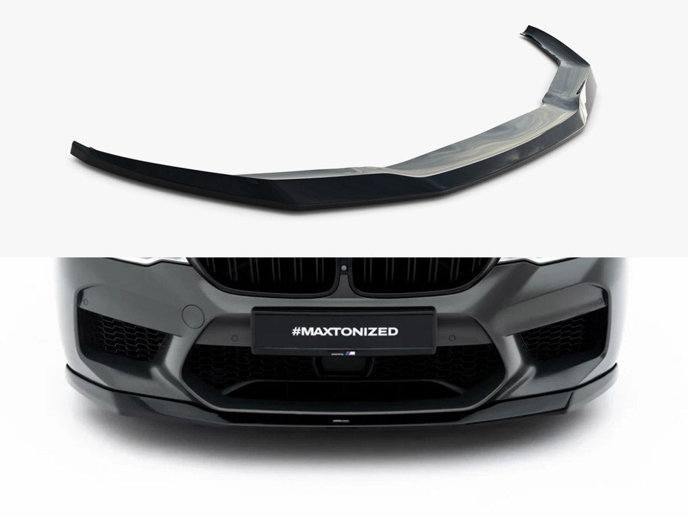 Maxton Design BMW M5 F90 full body kit set, including front bumper, side skirts, and rear diffuser, in black finish.