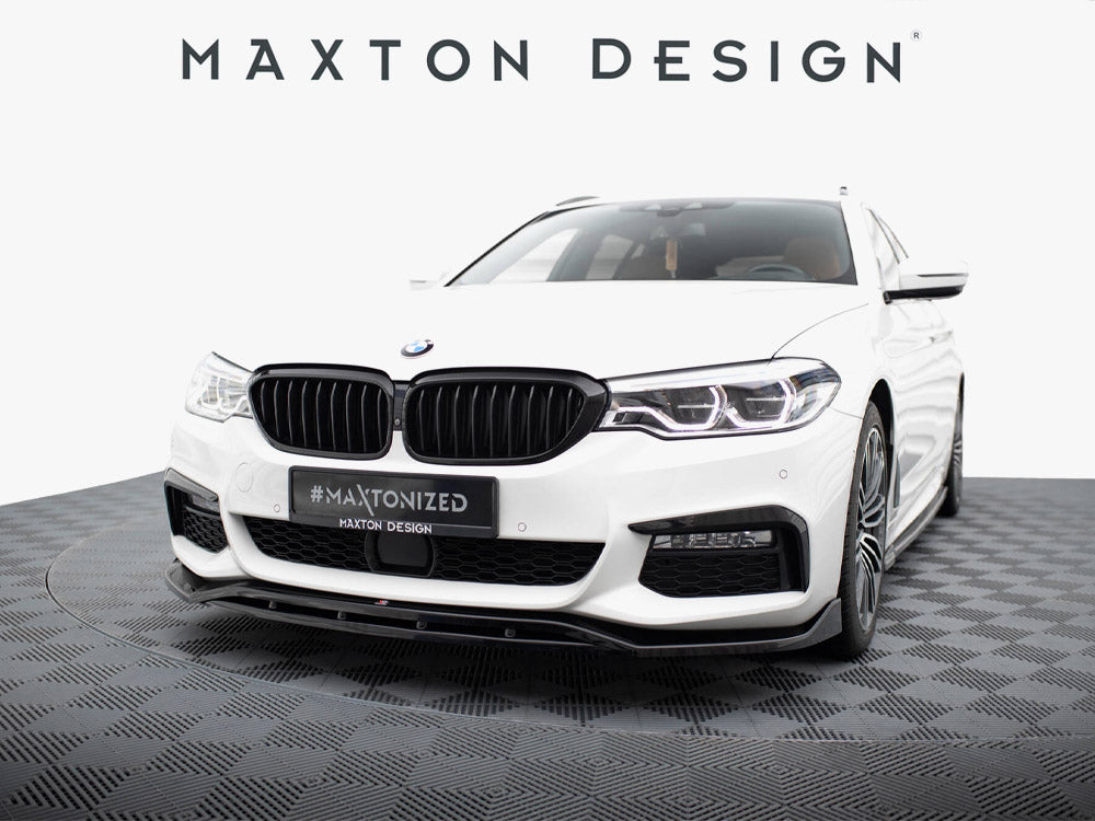 Maxton Design BMW 5 Series G30 M-Pack full body kit in black, including front and rear bumper, side skirts, and diffuser.