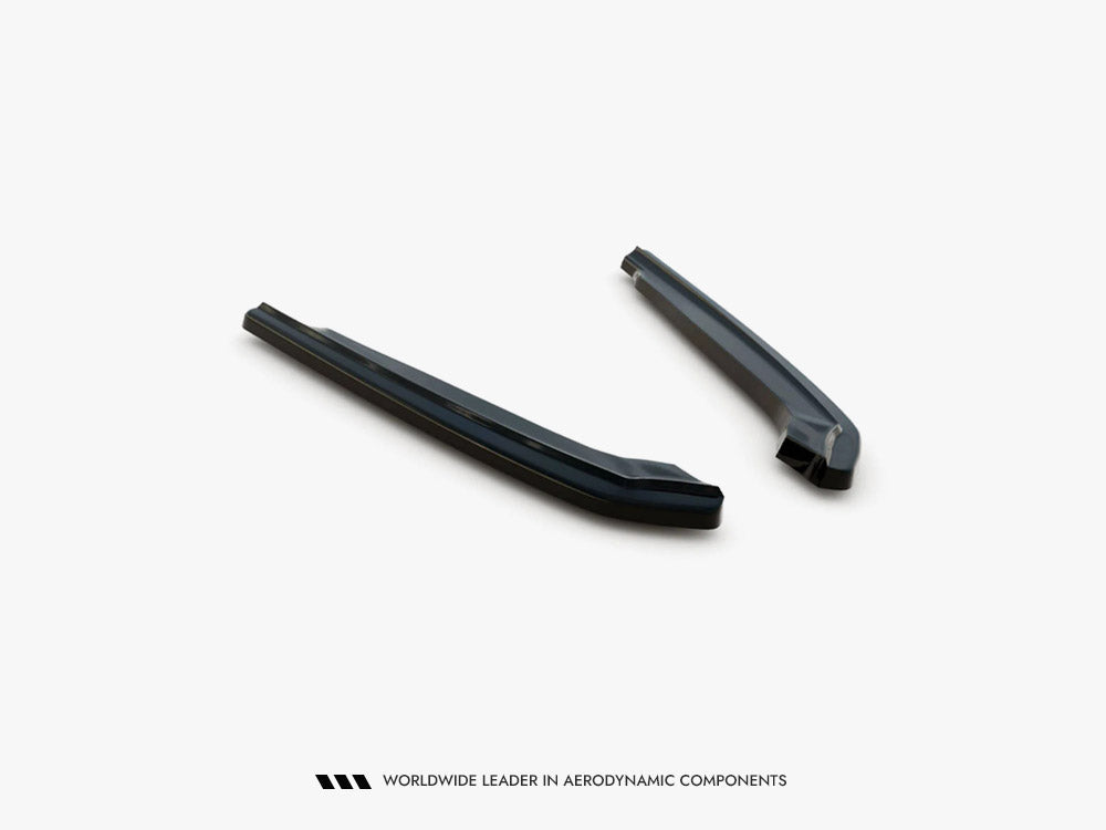 Maxton Design BMW 5 Series G30 M-Pack full body kit with front bumper, side skirts, and rear diffuser installed on sedan, black finish.