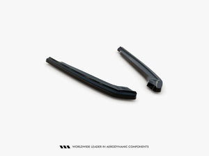 Maxton Design BMW 5 Series G30 M-Pack full body kit with front bumper, side skirts, and rear diffuser installed on sedan, black finish.