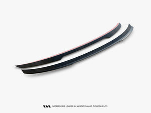 Maxton Design BMW 7 Series F01 M-Pack spoiler in black, designed for sporty aerodynamic enhancement.