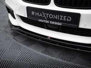 Maxton Design BMW 5 Series Touring G31 M-Pack full body kit with aerodynamic body styling and front splitter in black finish.