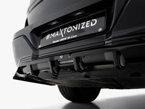 Maxton Design BMW 7 Series G70 rear splitter with vertical bars from the V.1 M-Pack, designed for enhanced body styling.