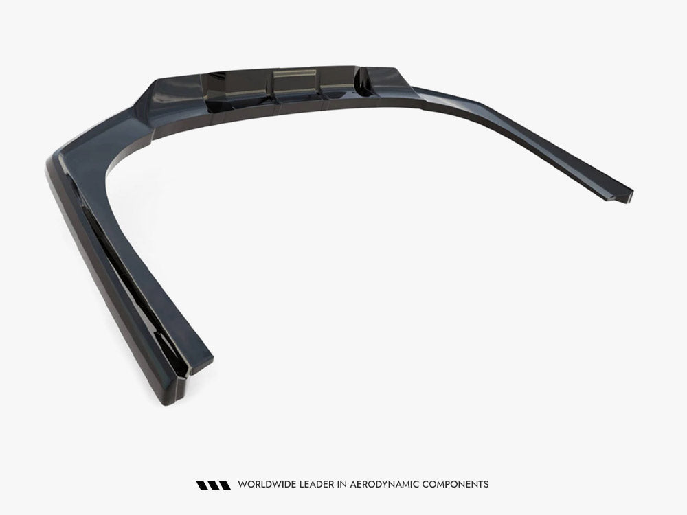 Maxton Design BMW 7 Series G70 rear splitter with vertical bars, compatible with M-Pack, body and styling accessory.