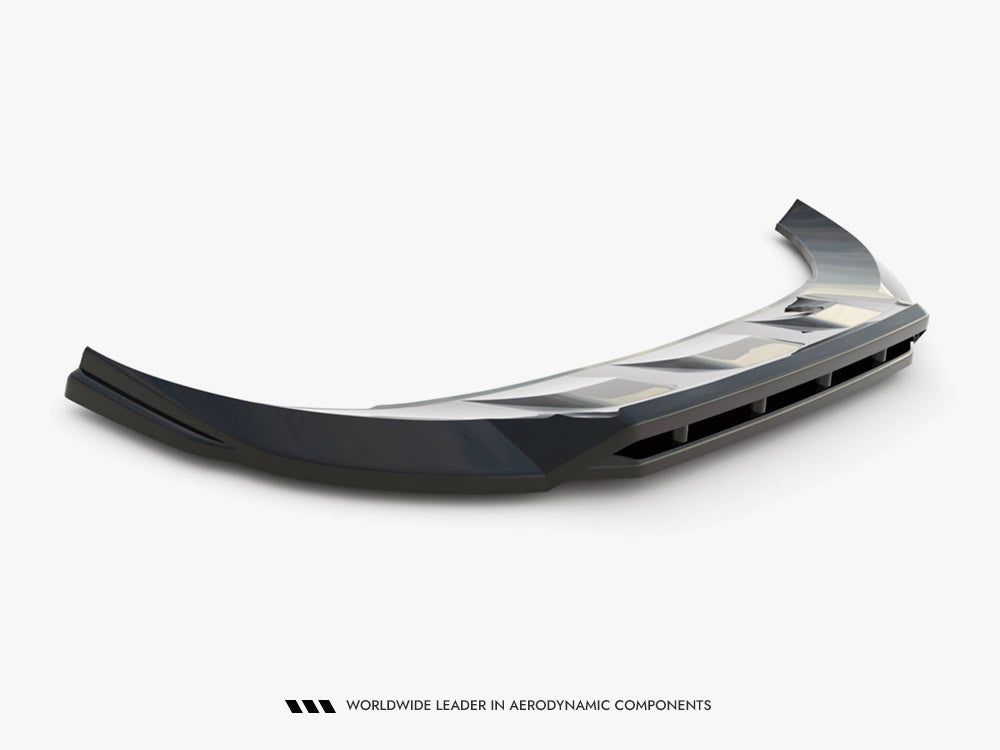 Maxton Design front splitter for Cupra Ateca Mk1 facelift, body and styling accessory, with aerodynamic design and black finish.